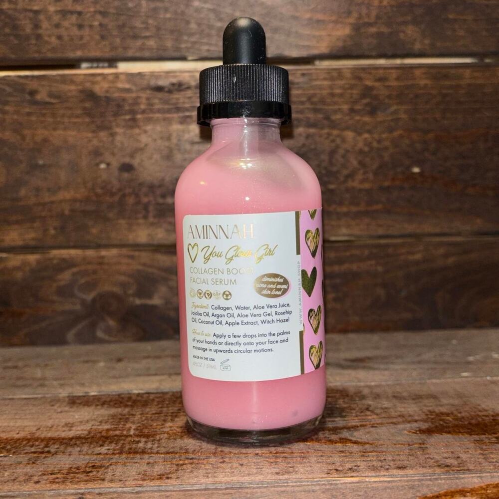 Aminnah You Glow Girl Collagen Boost Facial Serum 4 oz